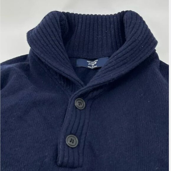 J. CREW Factory Men's Shawl Collar Pullover Sweater Wool - Xsmall - Picture 2 of 3